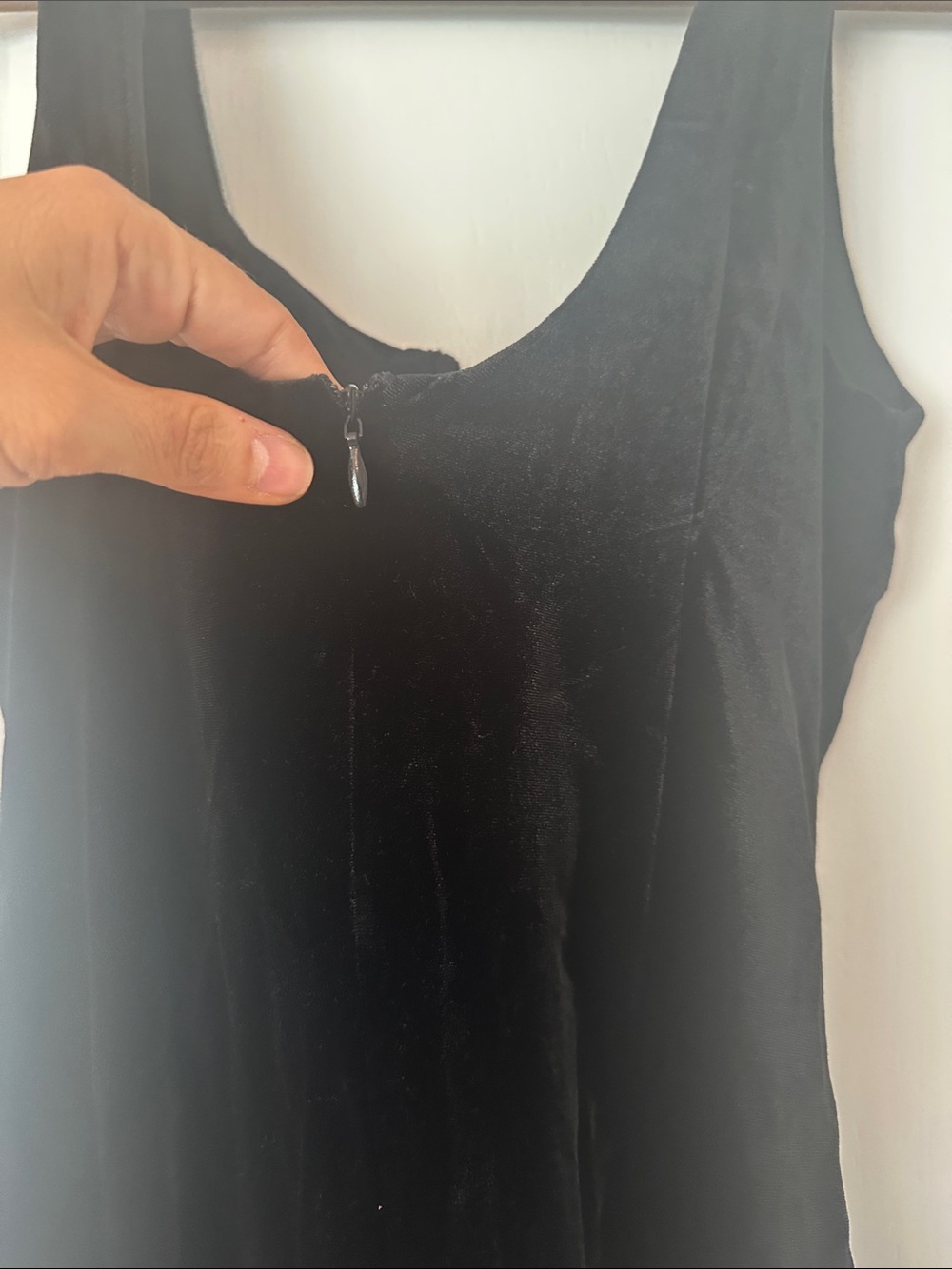 Cupshe NWT Size Small Sleek Black Bodycon Dress with Rhinestone Trim - Picture 4 of 8